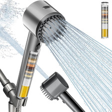 Ion Drops Filtered Shower Head with Handheld, High Pressure 4 1 Spray Mode Showe