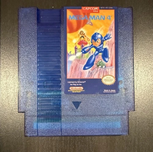 Mega Man 4 Nintendo NES With Custom Cartridge - Tested and Working