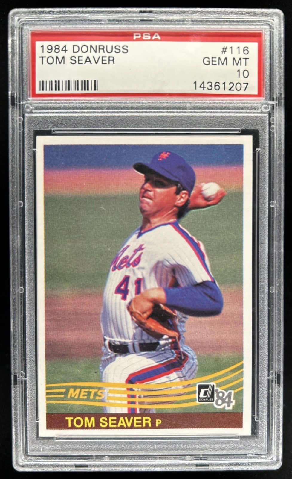 1984 Donruss Tom Seaver #116 Mets PSA 10
