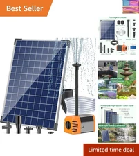 Solar Water Pump with Adjustable Flow Rate & Nozzle Set - Perfect for Backyards