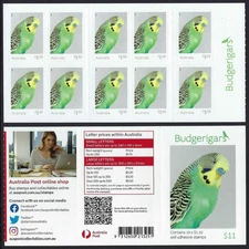 2022 Australia SG#     Budgerigars Birds P&S Booklet mint MUH MNH