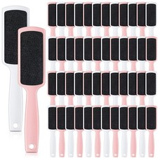 30 Pcs Foot File Dead Skin Scrubber Remover Pedicure Double Pink,white