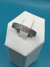 Vintage Sterling And Cz Eternity Band Sz 7.5