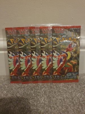Pokemon Karte Japanisch - Scarlet Ex - SV1S - 5x Sealed Booster Pack Neu