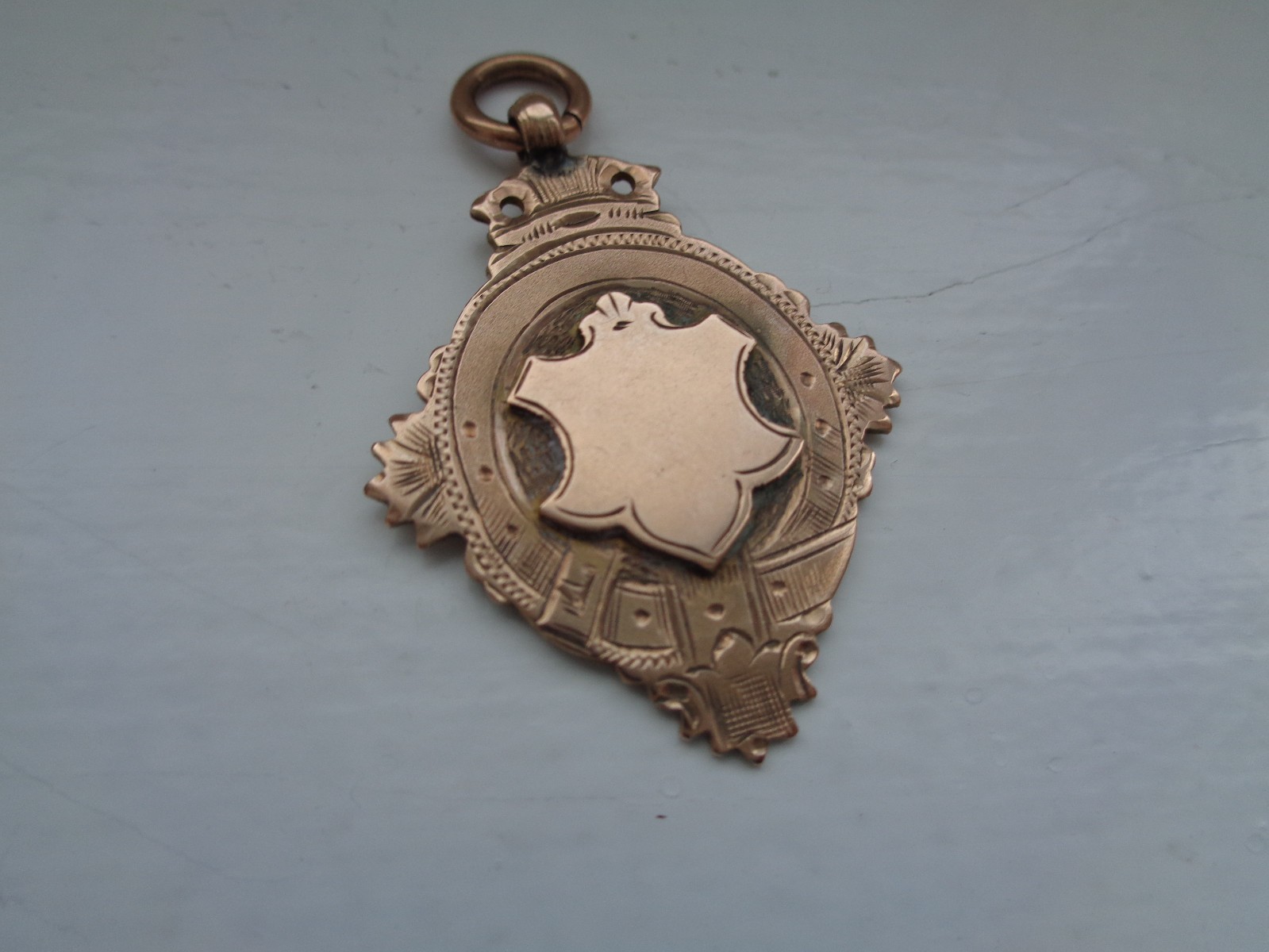 9 carat Pure Rose Gold English Medal/Pendant 1921