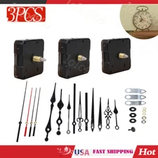 3PCS Wall Quartz Clock Movement Mechanism DIY Replacement Repair Tool Part Kit