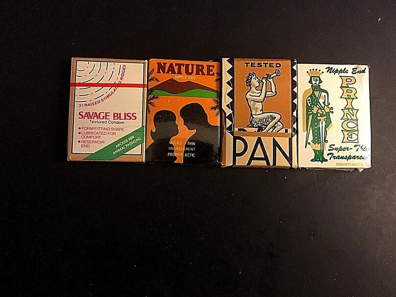 Four Vintage packs of Prophylactics some sealed