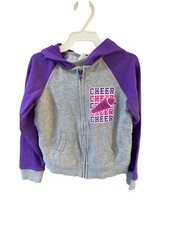 Danskin Girls Size Small 6 6x Long Sleeve Full Zip Purple Gray Cheer Team Squad