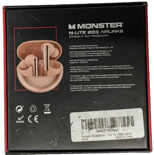 Casque intra-auriculaire sans fil Monster N-Lite 203 Airlinks - Photo 3 sur 6