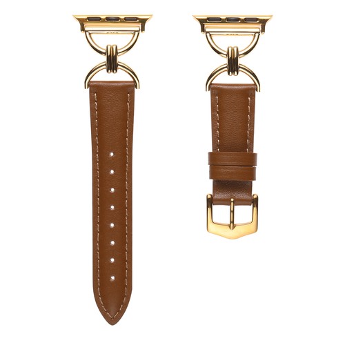 Fashion Leather Strap Metal Buckle for Apple Watch Ultra Series 8 SE 7 6 5 4 3 2 - Photo 42 sur 45