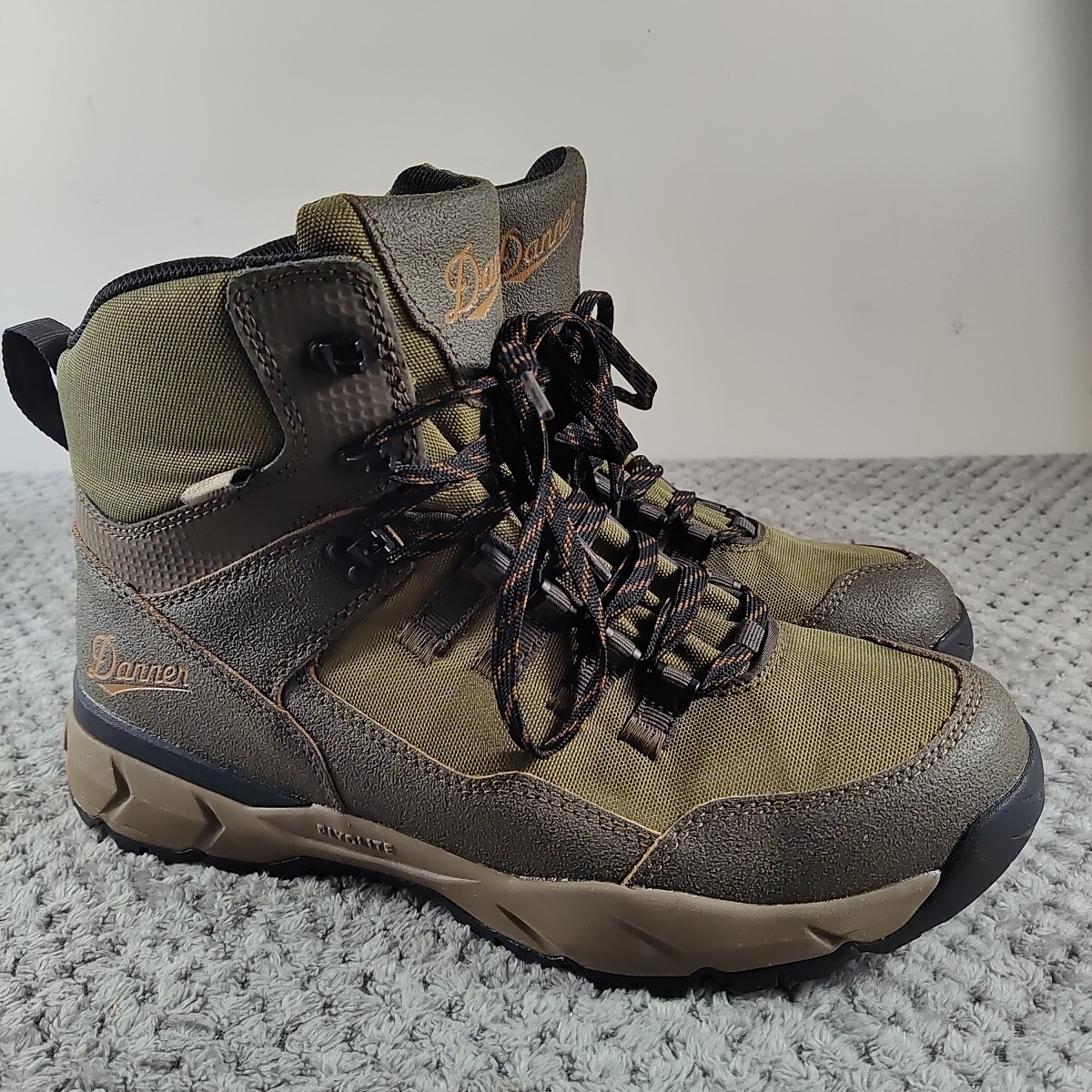 Danner Mens Vital Trail Waterproof 5-Inch Hiking Boots Brown Olive Size 11D 65301