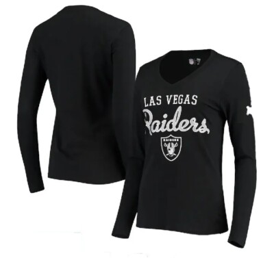Women's G-iii 4Her by Carl Banks Black Las Vegas Raiders Post Season Long Sleeve