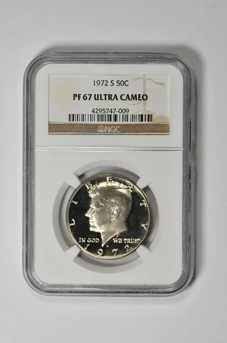 1972 S 50c Kennedy Half Dollar NGC PF 67 Ultra Cameo New Holder