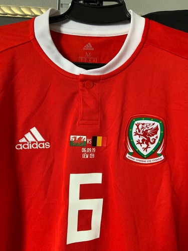 Camiseta deportiva Adidas Wales Cabango U21 edición de partido de jugador 06.09.19 #6 L - Imagen 3 de 9