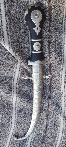 jambiya khanjar dagger knife handcafted Vintage Sword Rare Blades Silver 16.33