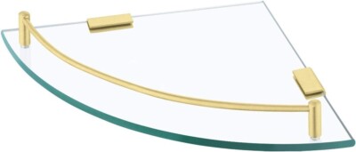 KES Glasregal Eck Badregal Wandmontage, Glas Duschregal Ecke 7 m