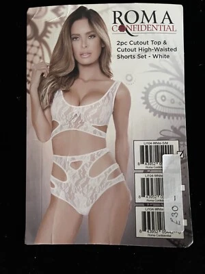 ROMA Confidential 2pc cutout top and high waisted short set - S/M - Image 1 of 4