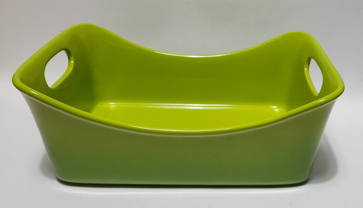 Rachael Ray Stoneware 4qt Baking/ Roasting Pan Ombre Lime Green