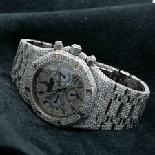 Audemars Piguet Royal Oak Silver 39mm 23.75 CTW Diamonds - 25860ST 5