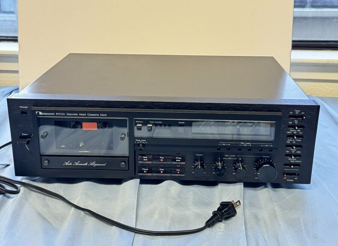Nakamichi 670ZX 3 Head Luxury Cassette Deck Tested | eBay Nakamichi 670ZX 3 Head Luxury Cassette Deck Tested | eBay