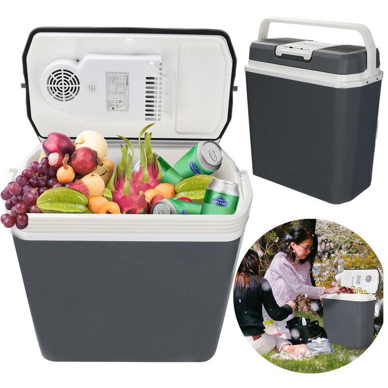24L/32L Kühlbox Outdoor Getränkekühler Camping Auto Kühltruhe Isolierbox 230/12V