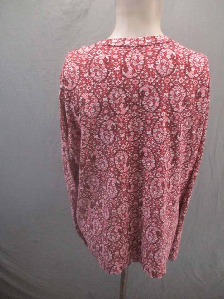 Top manga larga LANDS' END talla XL (18) cachemir 100 % algodón cuello en V 352 para niñas Foto 4 de 4