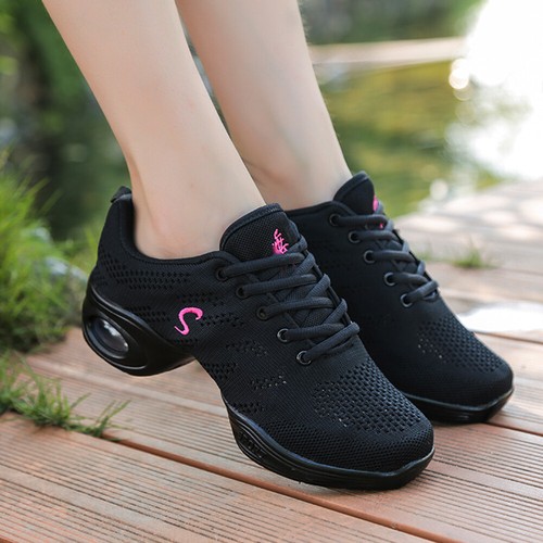 Para mujer Tenis Cojín de aire Deporte Jazz Hip Hop Baile Zapatos con cordones Transpirables - Imagen 8 de 21