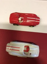 1960's Eldon GT Ferrari 1/32 Scale Slot Racing Cars  set of 2, nice shape      g
