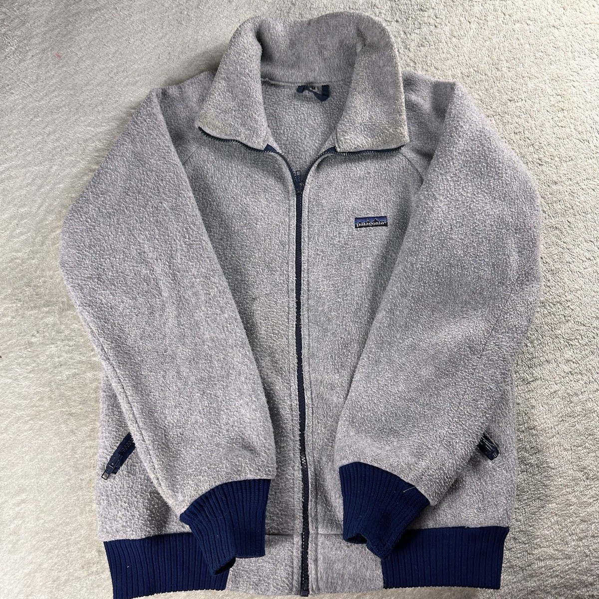 Vintage Patagonia 80s Deep Pile Fleece Zip Up Jacket Size Medium
