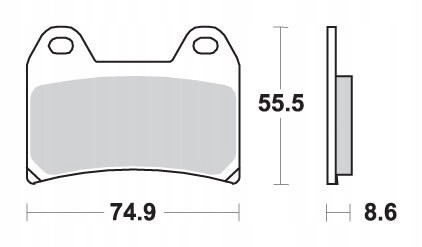 Plaquettes de frein KH244 Street Excel en métal fritté or pour moto route