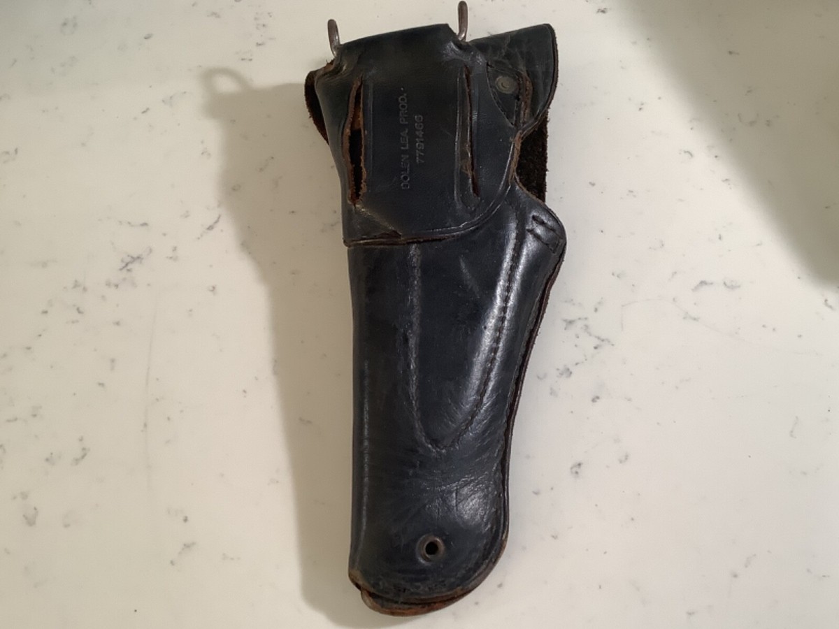RARE VINTAGE BLACK LEATHER BOLEN LEA COLT LEATHER US MILITARY