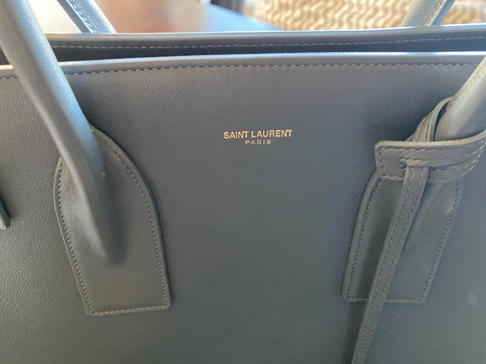 Saint Laurent Sac de Jour Large Blu Grigio Ottime Condizioni 3490€.