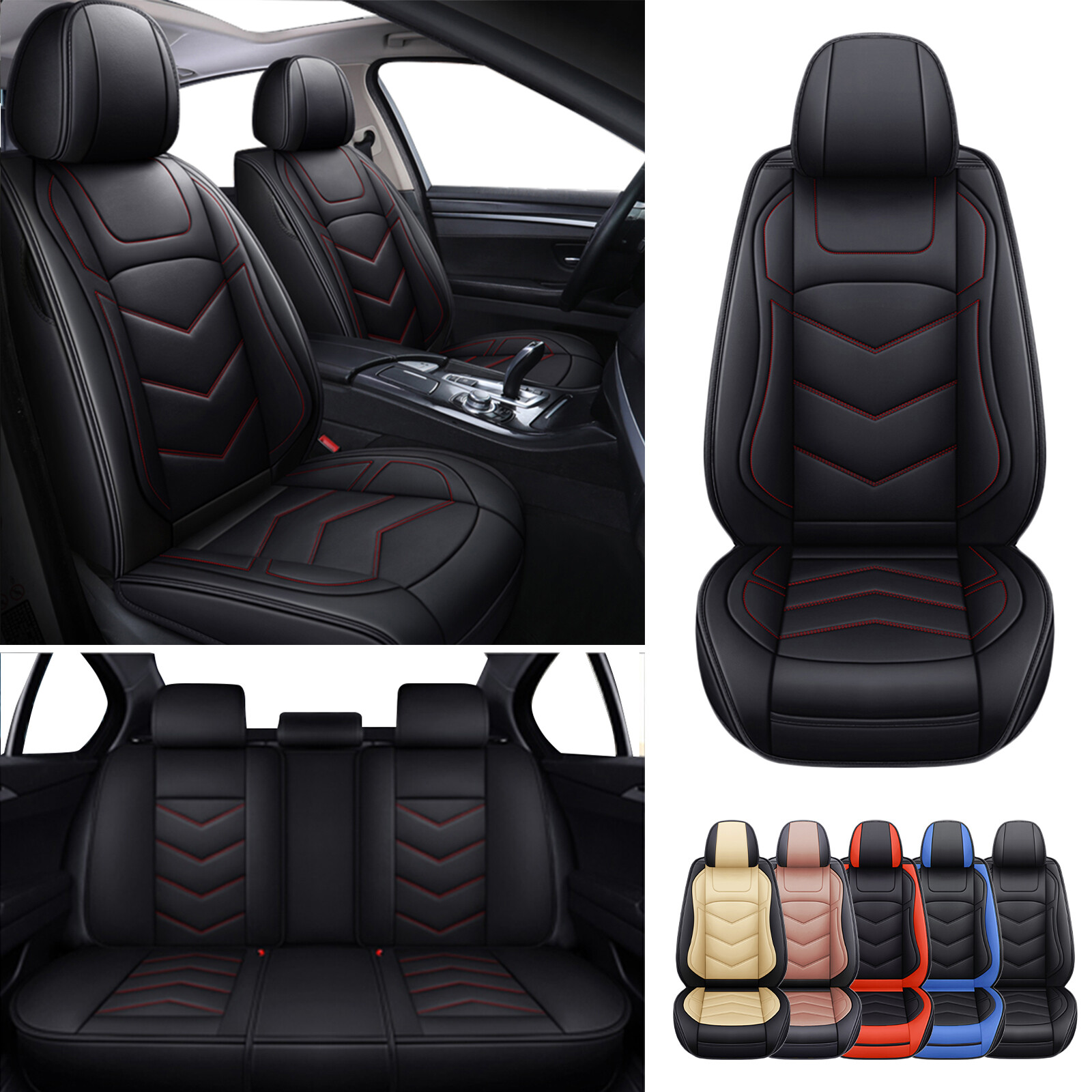 Fit for Subaru Forester Car Seat Covers Pu Leather Front Rear Seat Protector eBay