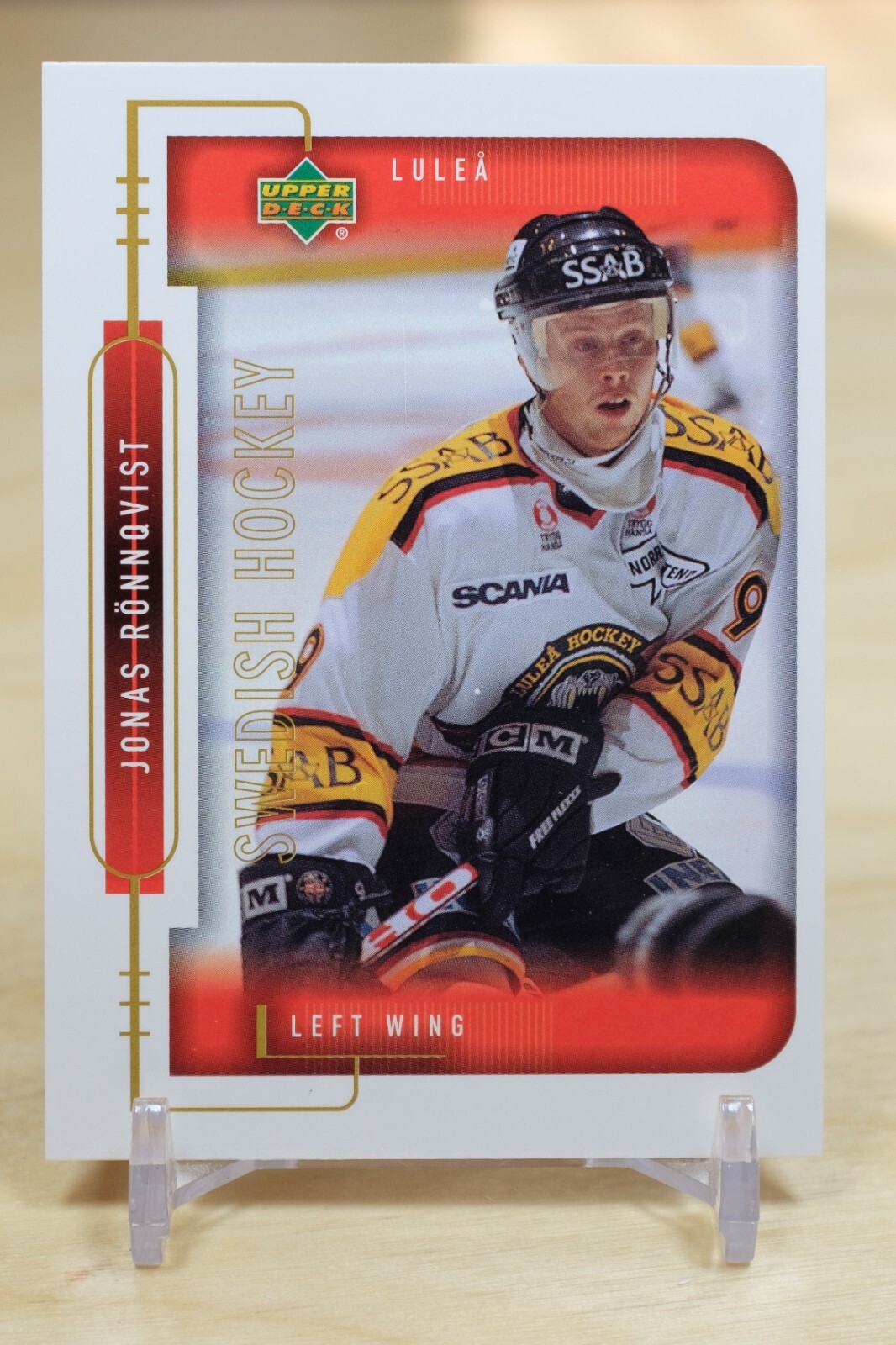 1999-00 Upper Deck Swedish Base #141 Jonas Ronnqvist - Lulea HF