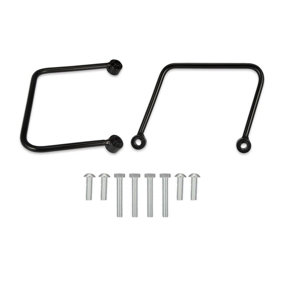 Kit de montaje de soporte de alforja negra para Harley Street Bob FXBB 2018-2025 Foto 4 de 4