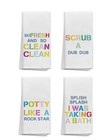 Funny Colorful Kids Bath Bathroom Towels Set of 4Rainbow Colored So Fresh and.