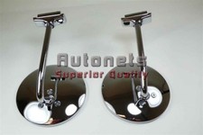 4-12 Round 6 Long Chrome Stainless Peep Mirror Sideview Hot Street Rod Door