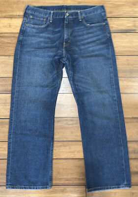 Levis Blue Jeans 569 Levi Mens Size 36x32 Loose Straight Leg Denim