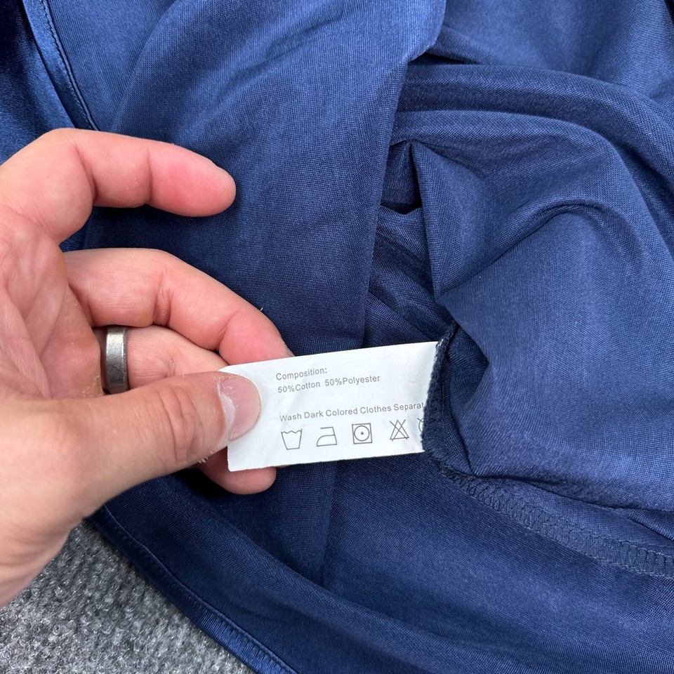 NWT Zaful Mini Dress Womens Size Small Satin Blue Sleeveless Light