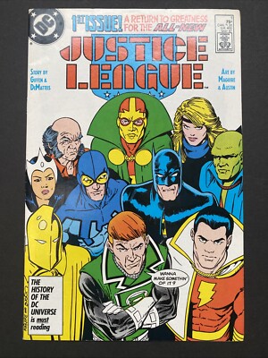 Justice League #1 (DC Comics May 1987) 1st Issue New Team, 1st Maxwell Lord