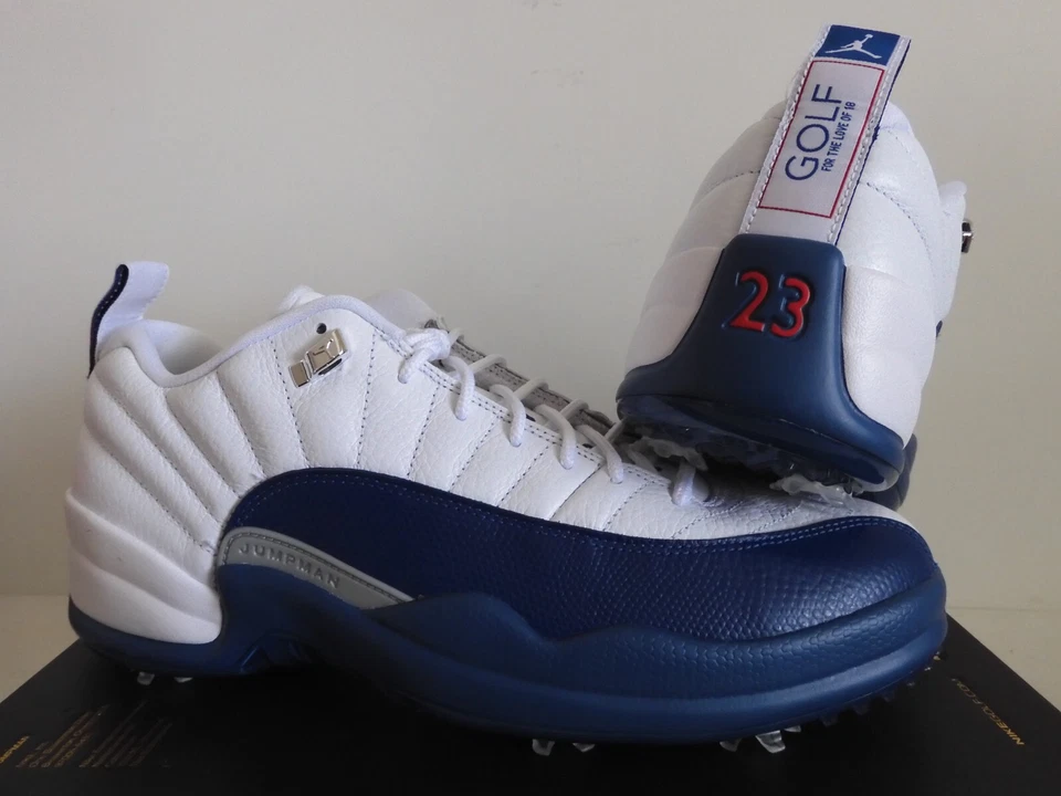 Botines de golf Nike Air Jordan XII 12 bajos retro 12 azul francés talla 8 [DH4120-101] Foto 2 de 4