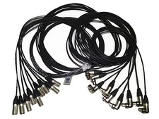 CBI 9 channel 20ft total length 12ft fanout Drum Loom Snake Angled XLRF