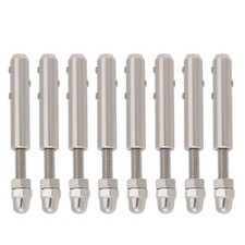 8 Pack Wire Rope Terminals Threaded Pin 4mm To 5mm Tensioner Cable End 304