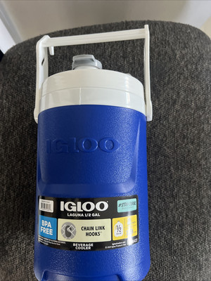 IGLOO 1/2 Half Gallon Water Jug Cooler Blue White Handle