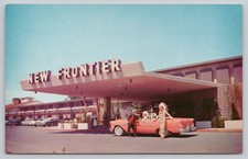 Vintage New Frontier Hotel Las Vegas Postcard with Native American Theme