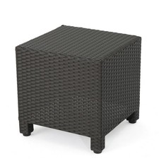 PUERTA Cube-Shaped Wicker Coffee Table   Polyethylene Rattan, Ready-to-Use