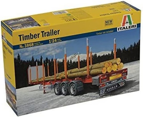Italeri 3868 1/24 Timber Trailer Semirrtorchio Kunststoff Modellbausatz-image