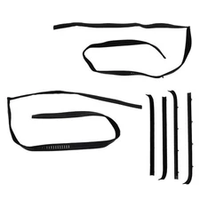 TRQ WSA74898 Door Window Belt Weatherstrip Kit For Chevy R2500 Suburban 89-91
