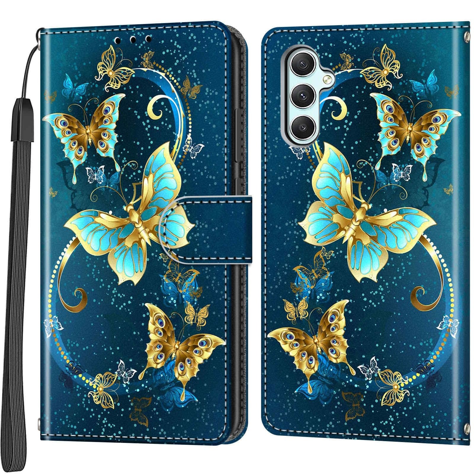 Coque Samsung A34 5G antichoc avec porte-carte intégré en cuir PU noir