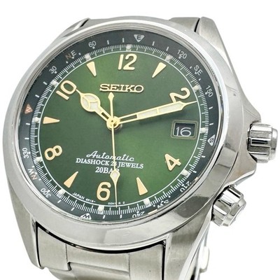 SEIKO Alpinist SARB017/6R15-00E1 Überholte Uhren Edelstahl Grün d...